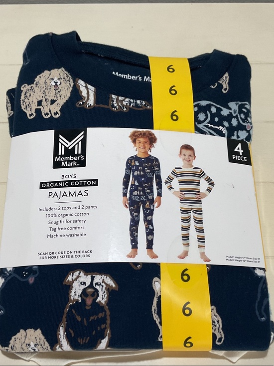 Member's Mark Other - Member's Mark Boys Organic Cotton Dog Print Pajama Set - Navy